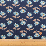 Made in India　Cotton Ethnic Blue Print Fabric - nomura tailor