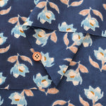 Made in India　Cotton Ethnic Blue Print Fabric - nomura tailor
