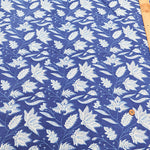 Made in India　Cotton Ethnic Blue Print Fabric - nomura tailor