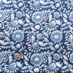 Made in India　Cotton EthnicBlue Print Fabric - nomura tailor