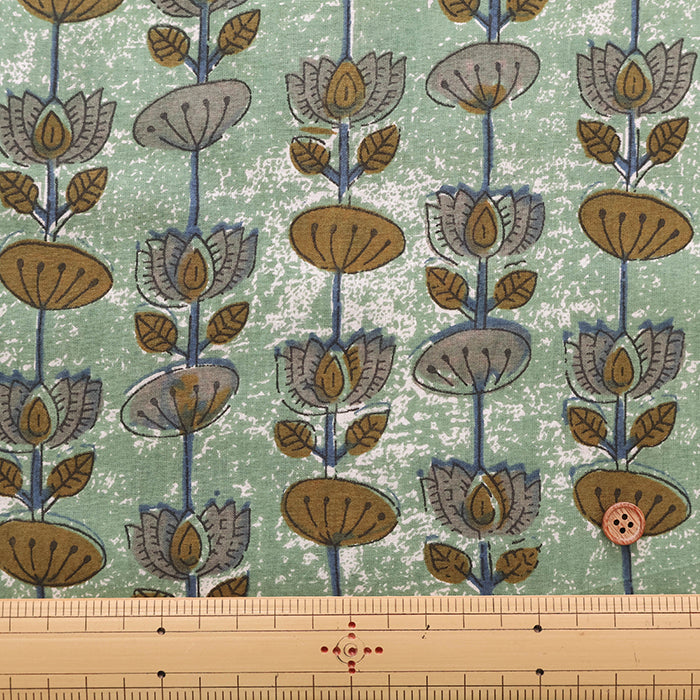 Made in India　Cotton Ethnic Multicolor Print Fabric - nomura tailor