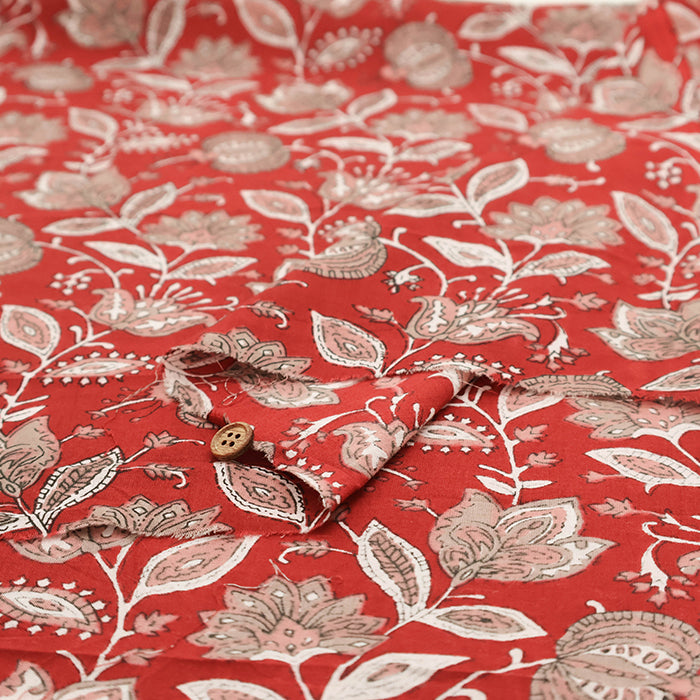 Made in India　Cotton Ethnic Multicolor  Print Fabric - nomura tailor