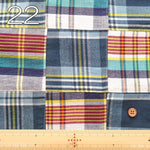 Made in India Cotton Patchwork Printed Fabric - Madras check - nomura tailor