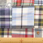 Made in India Cotton Patchwork Printed Fabric - Madras check - nomura tailor
