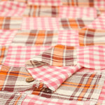 Made in India Cotton Patchwork Printed Fabric - Madras check - nomura tailor