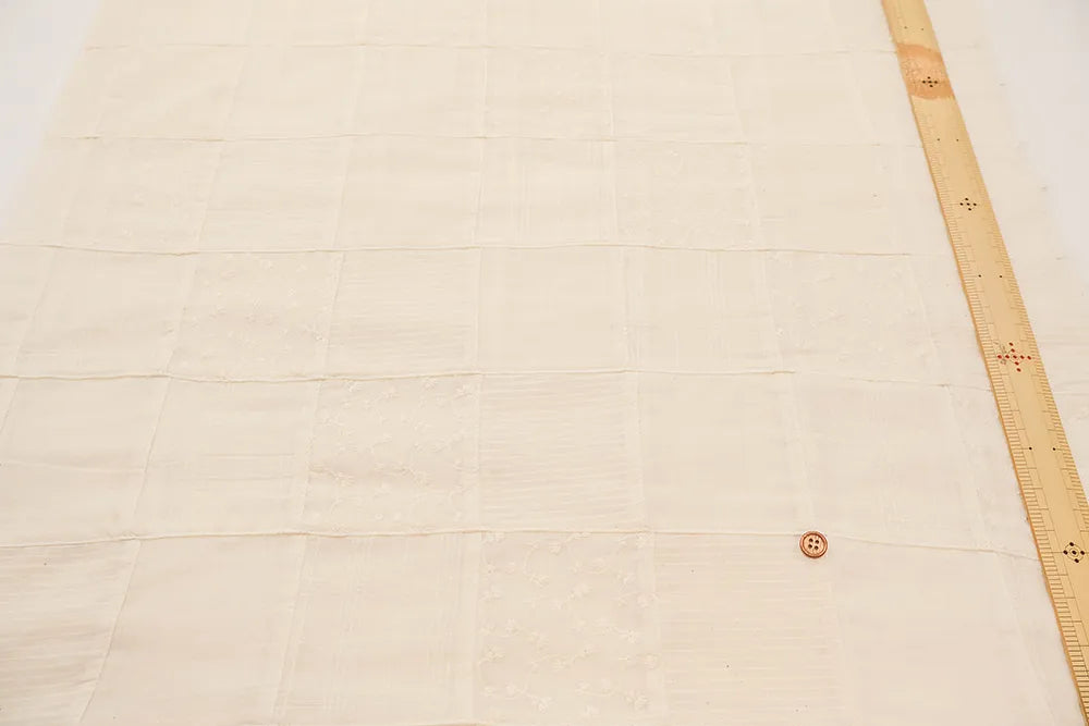 Made in India Cotton Voile Patchwork Fabri スクエア ミニ - nomura tailor