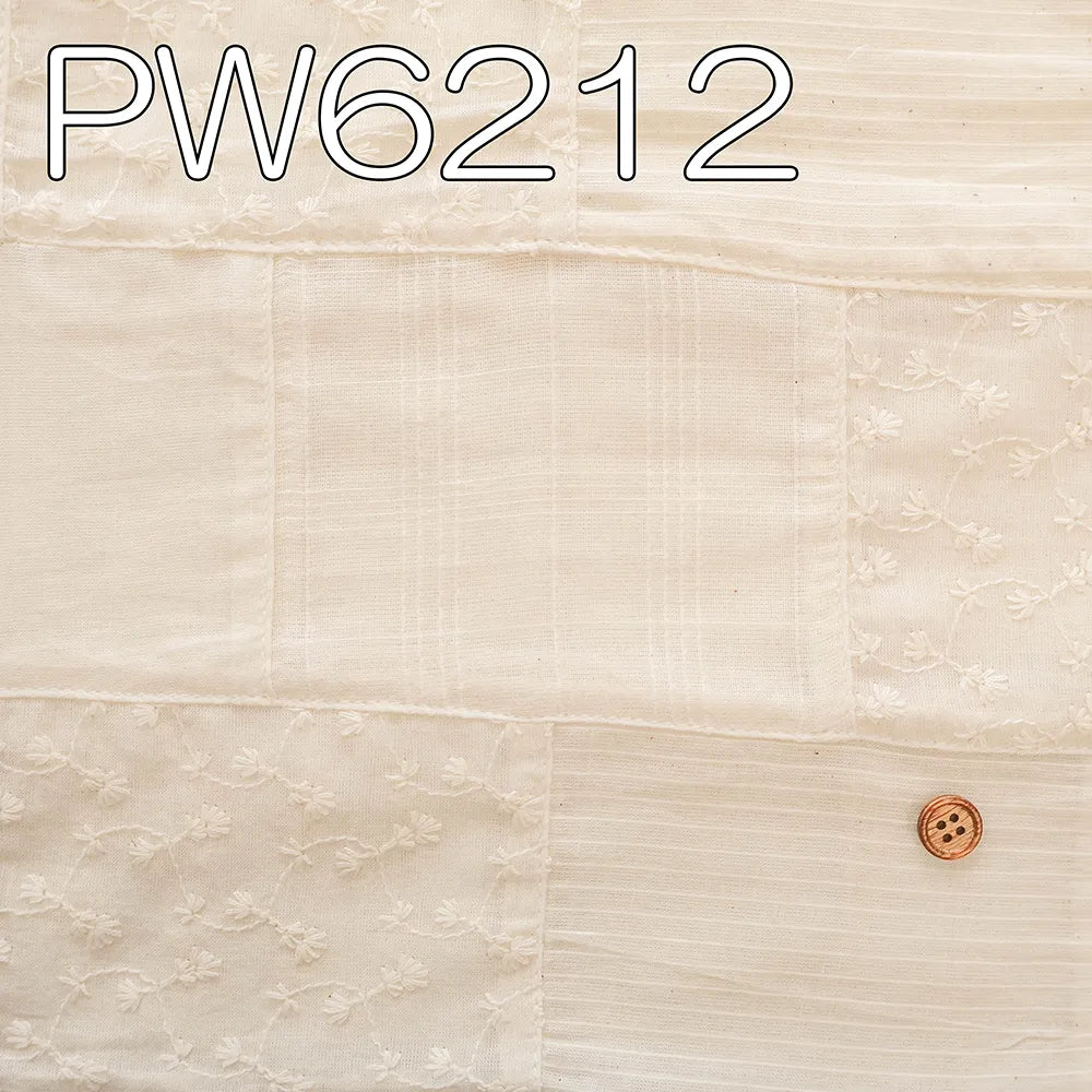 Made in India Cotton Voile Patchwork Fabri スクエア - nomura tailor