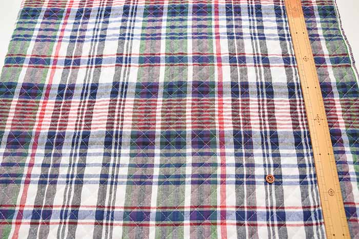 Indian Cotton Madras Check Quilt Fabric <Full Needle>. - nomura tailor