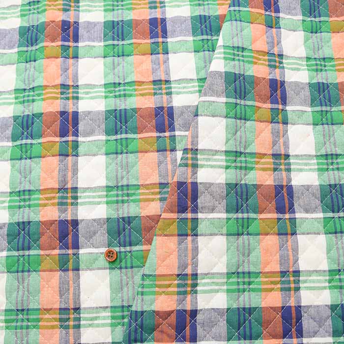 Indian Cotton Madras Check Quilt Fabric <Full Needle> - nomura tailor