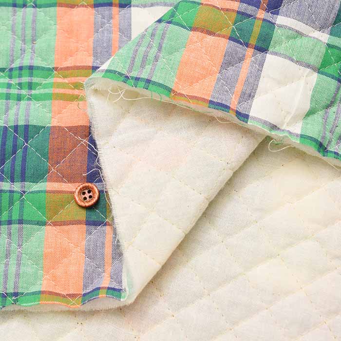 Indian Cotton Madras Check Quilt Fabric <Full Needle> - nomura tailor