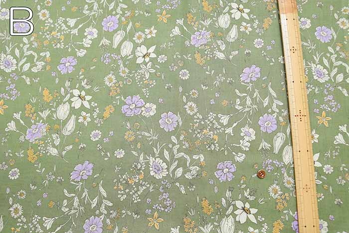 Cotton 60 Loan Printed Fabric Simple Flower - nomura tailor