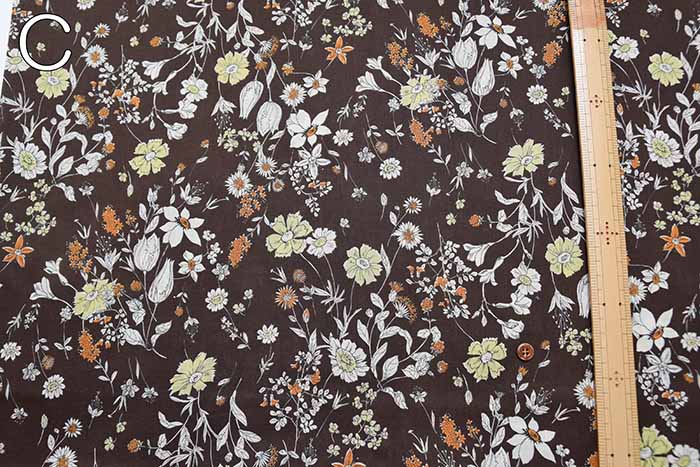 Cotton 60 Loan Printed Fabric Simple Flower - nomura tailor