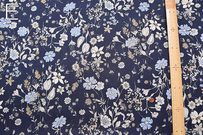 Cotton 60 Loan Printed Fabric Simple Flower - nomura tailor