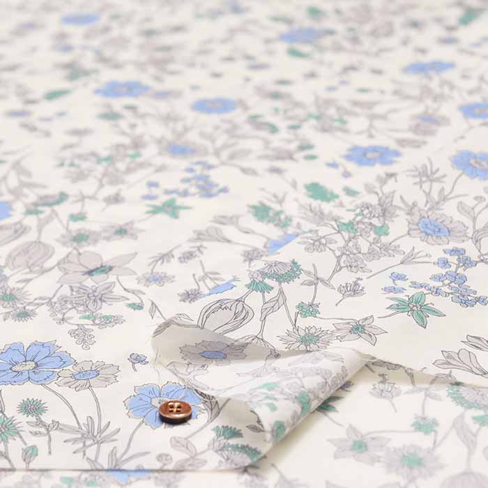 Cotton 60 Loan Printed Fabric Simple Flower - nomura tailor