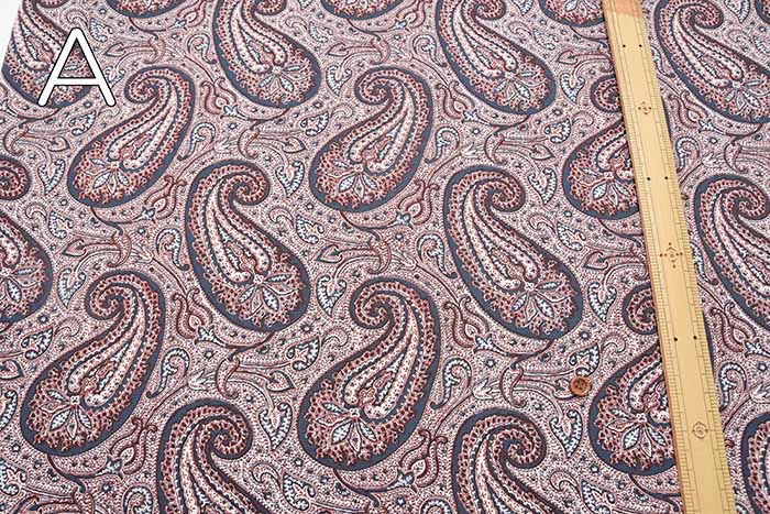 Cotton 40 Broadprint Fabric Paisley - nomura tailor