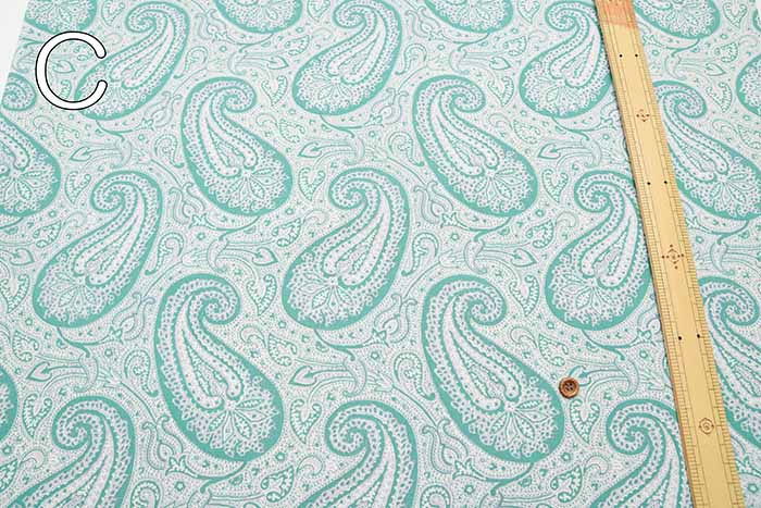 Cotton 40 Broadprint Fabric Paisley - nomura tailor