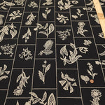 Cotton 60 Typewriter Printed Fabric - Embroidery-Style - nomura tailor