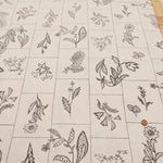 Cotton 60 Typewriter Printed Fabric - Embroidery-Style - nomura tailor