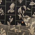 Cotton 60 Typewriter Printed Fabric - Embroidery-Style - nomura tailor