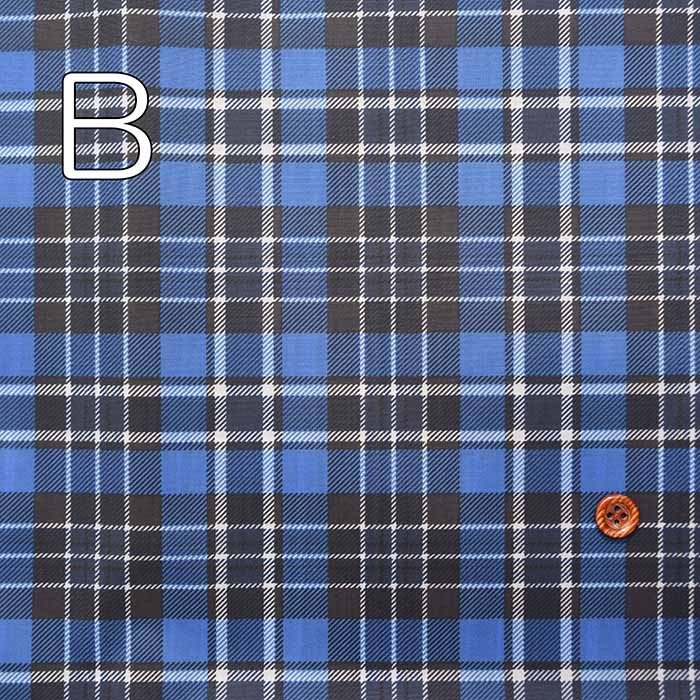 Water-repellent 190 nylon taffeta print fabric Tartan Check - nomura tailor