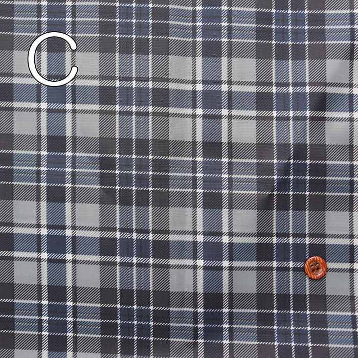 Water-repellent 190 nylon taffeta print fabric Tartan Check - nomura tailor