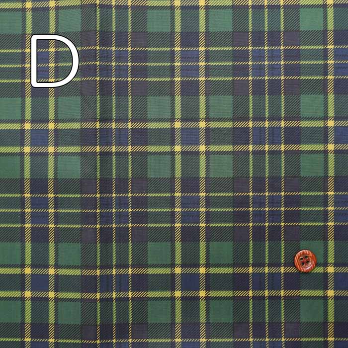 Water-repellent 190 nylon taffeta print fabric Tartan Check - nomura tailor