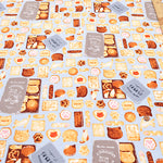 Cotton Oxford Printed Fabric - Cat Cookie Tin - nomura tailor