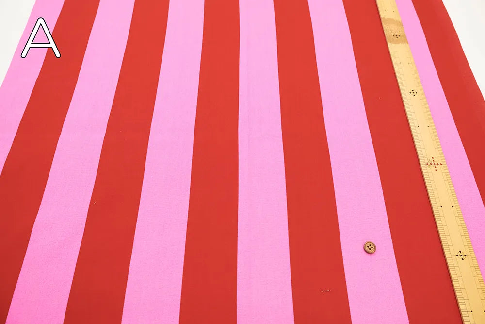 Cotton Oxford Printed Fabric LooPooL - Stripe - nomura tailor