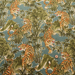 Cotton Muslin Printed Fabric - Vintage-style Tiger - nomura tailor