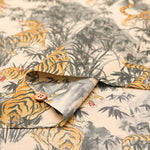 Cotton Muslin Printed Fabric - Vintage-style Tiger - nomura tailor