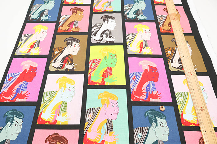 Made in China Cotton Muslin Inkjet-printed Fabric - Kabuki - nomura tailor