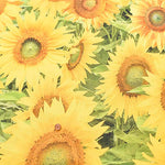 Cotton cinching inkjet print fabric Sunflower made in China - nomura tailor