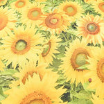 Cotton cinching inkjet print fabric Sunflower made in China - nomura tailor