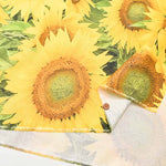 Cotton cinching inkjet print fabric Sunflower made in China - nomura tailor