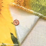 Cotton cinching inkjet print fabric Sunflower made in China - nomura tailor