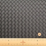 Embossed Faux Leather Fabric - Basket Pattern - nomura tailor