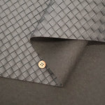 Embossed Faux Leather Fabric - Basket Pattern - nomura tailor