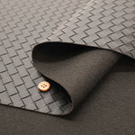 Embossed Faux Leather Fabric - Basket Pattern - nomura tailor