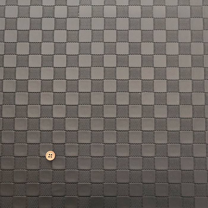 Embossed Faux Leather Fabric - Checkerboard - nomura tailor