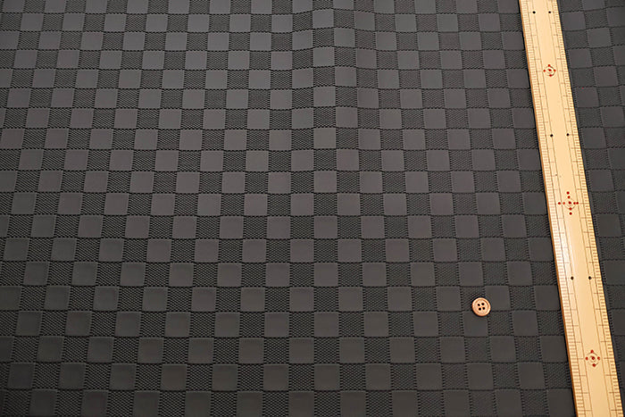 Embossed Faux Leather Fabric - Checkerboard - nomura tailor