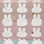 Cotton Ox Print Fabric Rabbit Face - nomura tailor