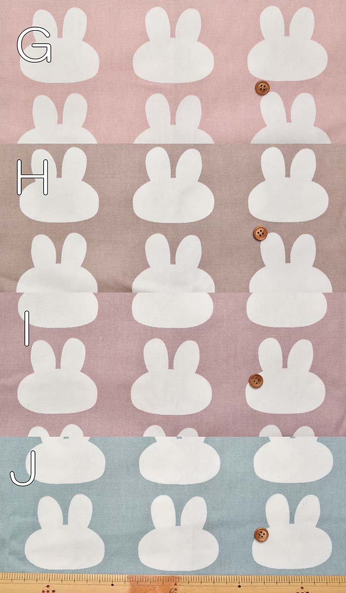 Cotton Ox Print Fabric Rabbit Face - nomura tailor