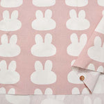 Cotton Ox Print Fabric Rabbit Face - nomura tailor