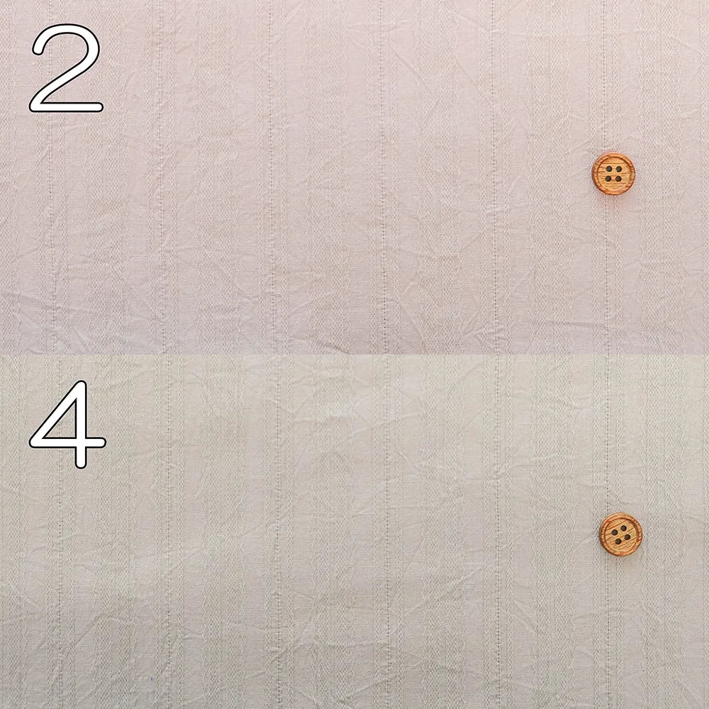 Cotton Hand Washer Stripe Dobby Fabric - Plain - nomura tailor