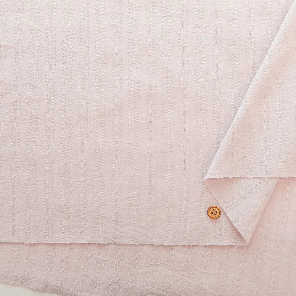 Cotton Hand Washer Stripe Dobby Fabric - Plain - nomura tailor