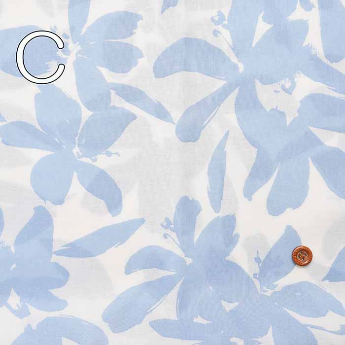 Cotton 60 Loan print fabric nanosoft processing monotone flower - nomura tailor