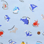 Cotton Ox Printed Fabric Pixel Sea - nomura tailor