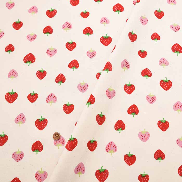 Cotton Ox Printed Fabric Strawberry - nomura tailor