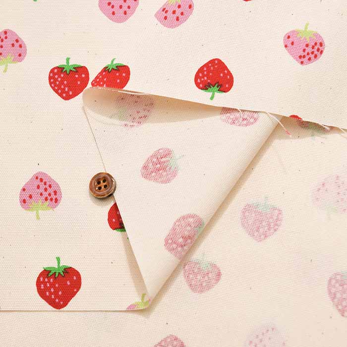 Cotton Ox Printed Fabric Strawberry - nomura tailor