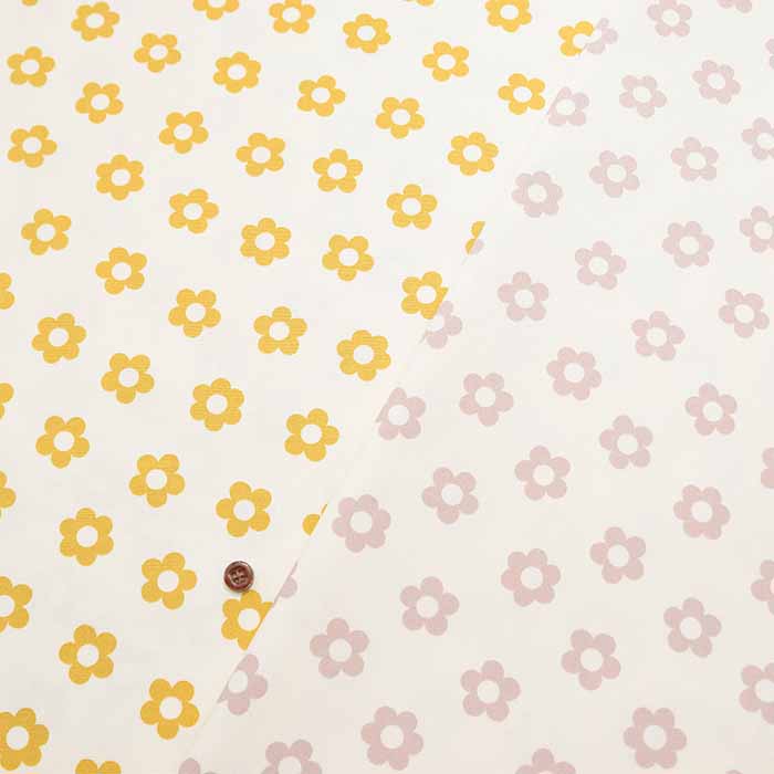 Cotton Ox Printed Fabric Daisy - nomura tailor